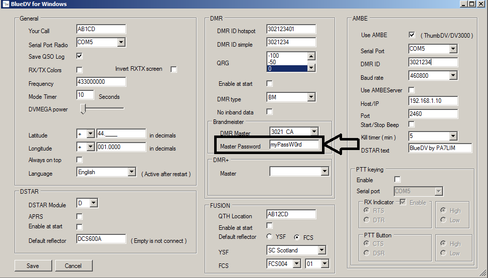 Bluedv password 002